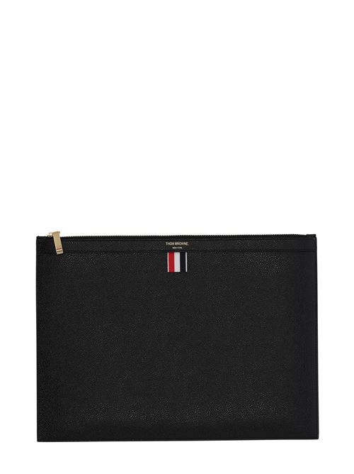 Logo-stamp leather document holder THOM BROWNE | MAC021L00198001